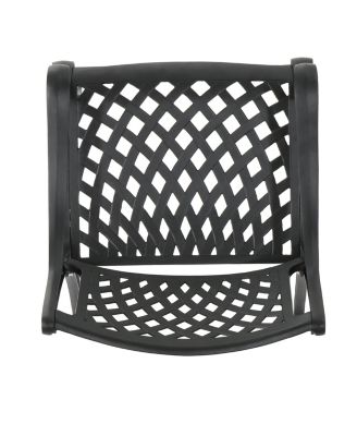 Cayman Arch Mesh Aluminum Dining Chairs Set of 2 Outdoor Patio Seating