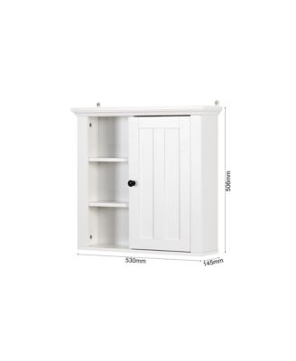 Wooden Wall Mounted Bathroom Cabinet with Single Door 20.86x5.71x20 in