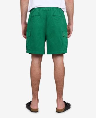 Men's 6 Inches Elastic Pull On Waistband Twill Cargo Shorts