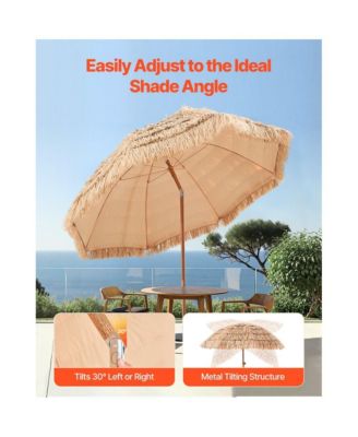 Outdoor Tiki Thatched Umbrella for Patio, Pool, and Garden Shade