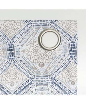 Lotan Global Inspired Medallion Semi-Sheer Grommet Curtain Panel