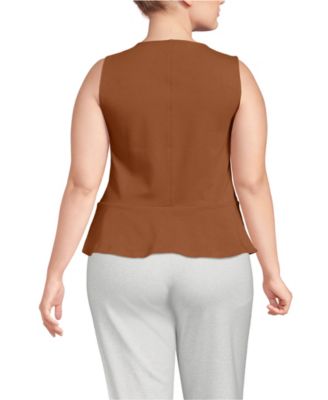Plus Size Sleeveless Starfish Peplum Top