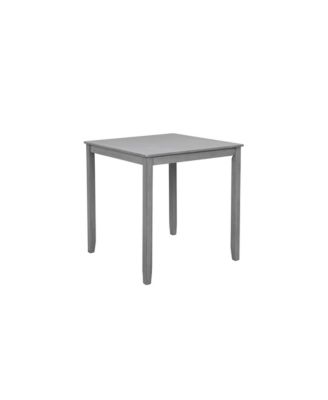 5 Piece Square Counter Height Dining Table Set with 4 Upholstered Chairs