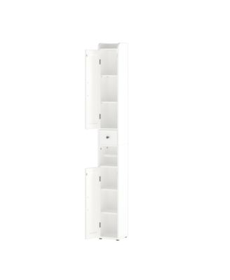 67.51 in Slim Tall Bathroom Cabinet with Adjustable Shelves and 2 Doors
