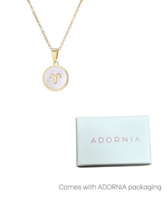 Tarnish Resistant Gold Mother of Pearl Zodiac Necklace