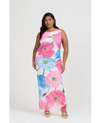 Women's Curve Mesh Maxi Dress