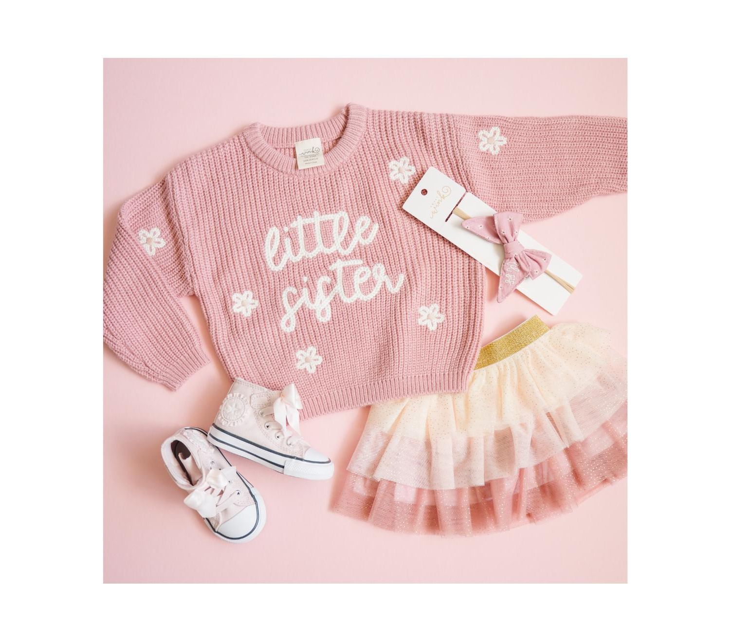 Little Girls Little Sister Knit Sweater