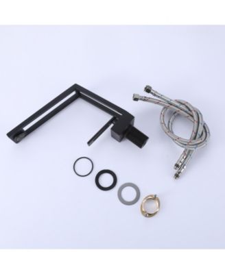 Single Hole Single-Handle Bathroom Faucet in Matte Black