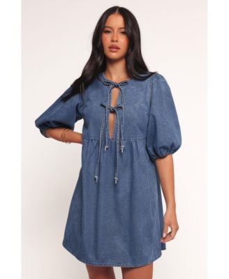 Women's Romana Tie Front Mini Dress