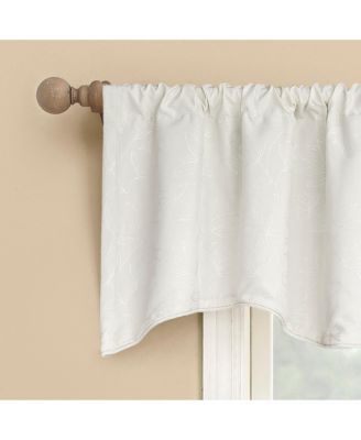 Bronte Floral Jacquard 100% Blackout Rod Pocket Curtain Valance