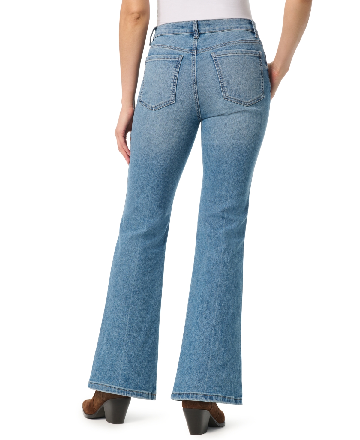 Gloria Vanderbilt Petite Amanda Essential Flared High-rise Jeans In Blue