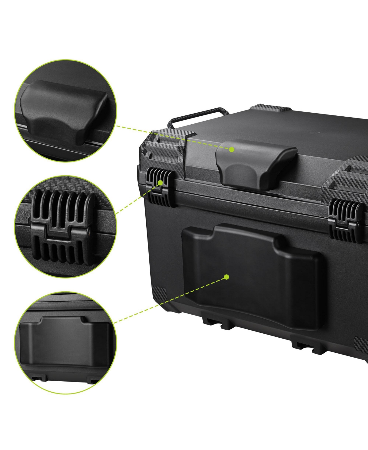 Yescom Ahr 65L Universal Motorcycle Tour Tail Box Scooter Trunk Storage Security Lock