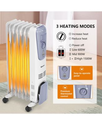 1500W Electric Oil Filled Radiator Space Heater