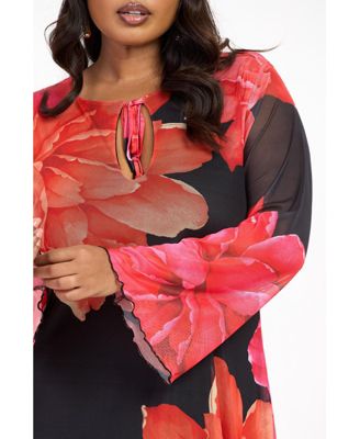 Women's Long Sleeve Floral Maxi Dress