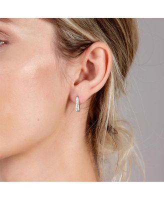 Skinny Drip Studs with white topaz