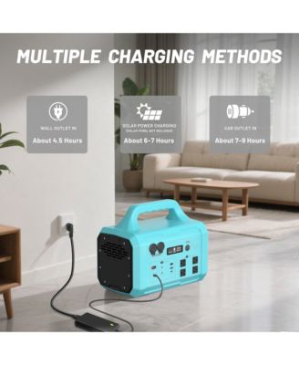 1000W Portable Power Station 1024Wh Solar Generator with AC Outlet & LED Light