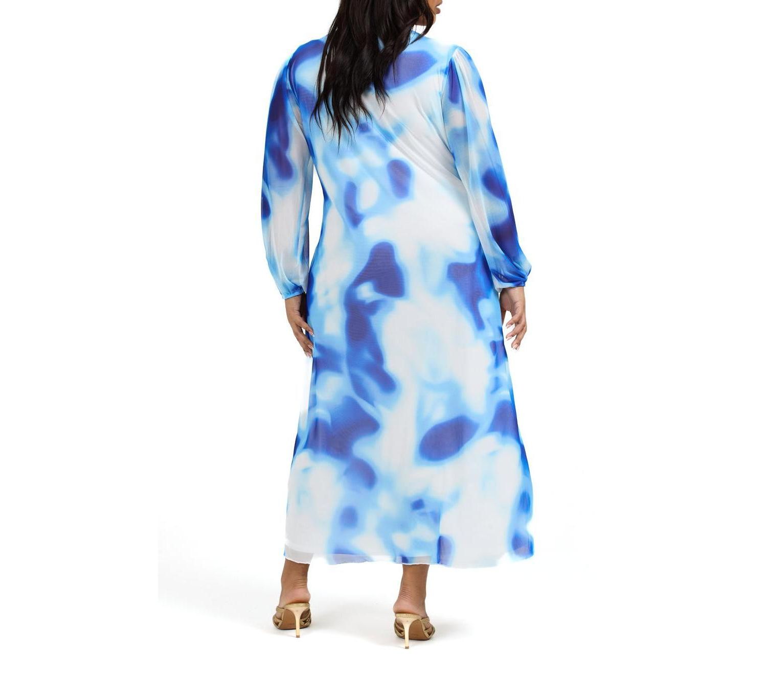 Women's Vibrant Tie Dye Midi Dress