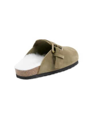Sheep Lined Strap Detail Clog