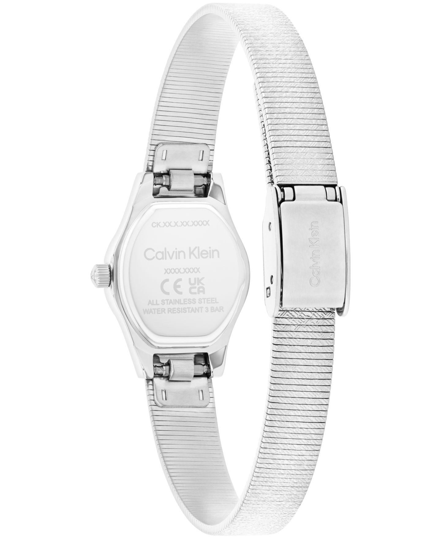 Женские часы Calvin Klein Contemporary Silver Tone Stainless Steel Mesh Bracelet Watch, 18mm — фото 3