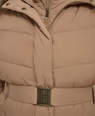 Plus Size Hooded Puffer Coat
