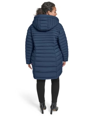 Plus Size Hooded Packable Puffer Coat