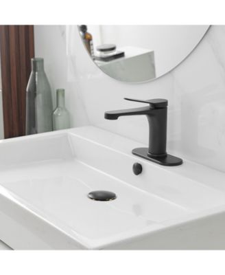 Single Hole Single-Handle Bathroom Faucet in Matte Black