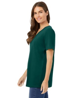 Women's Within Perfect Short-Sleeve V-Neck Tunic Top