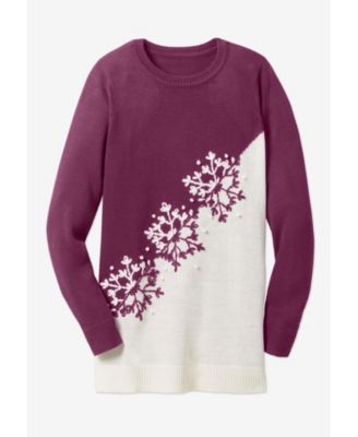 Women's Within Holiday Snowflake Jacquard Sweater