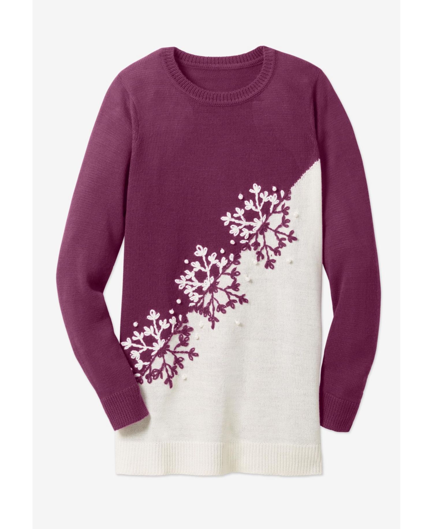 Women's Within Holiday Snowflake Jacquard Sweater