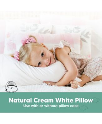 1pk Toddler Pillow, Soft Organic Cotton Toddler Pillows for Sleeping, 13X18 Kids Pillow