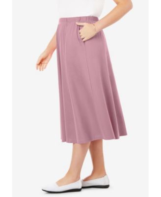 Women's Plus Size 7-Day Knit A-Line Skirt