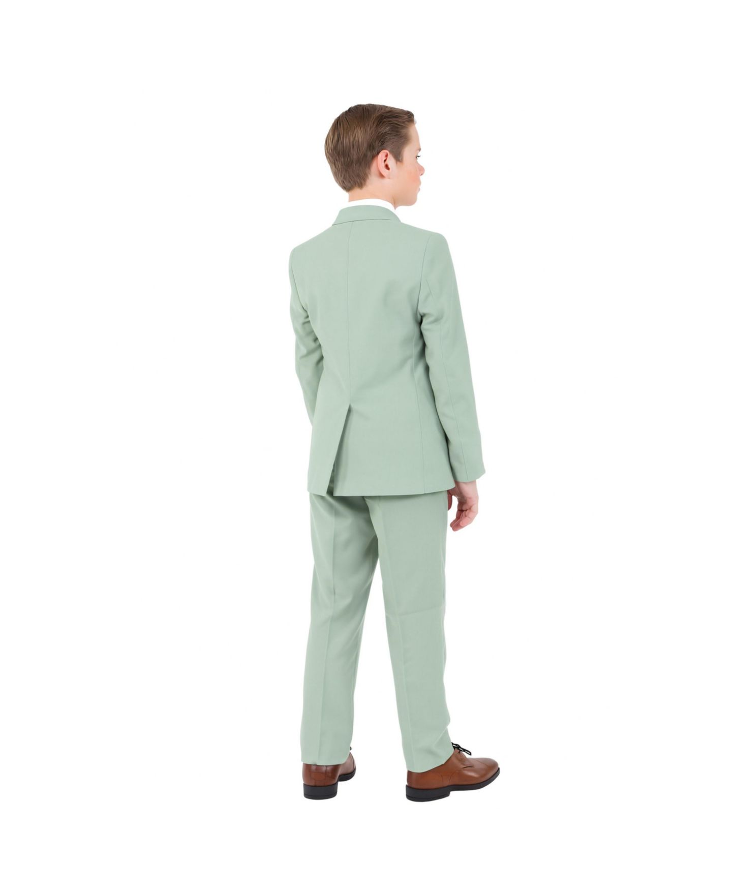 Комплект Perry Ellis 5 Piece Sage Pastel Suit, Vest, Pants, Shirt and Tie Set для мальчиков, цвет: Шалфейный — фото 4