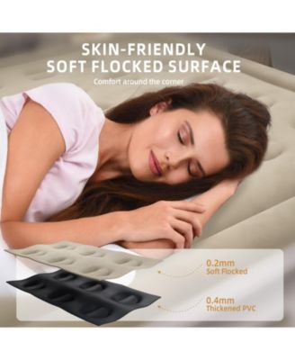 18-Inch Queen Air Mattress Elevated Inflatable Bed with Built-in Electric Pump