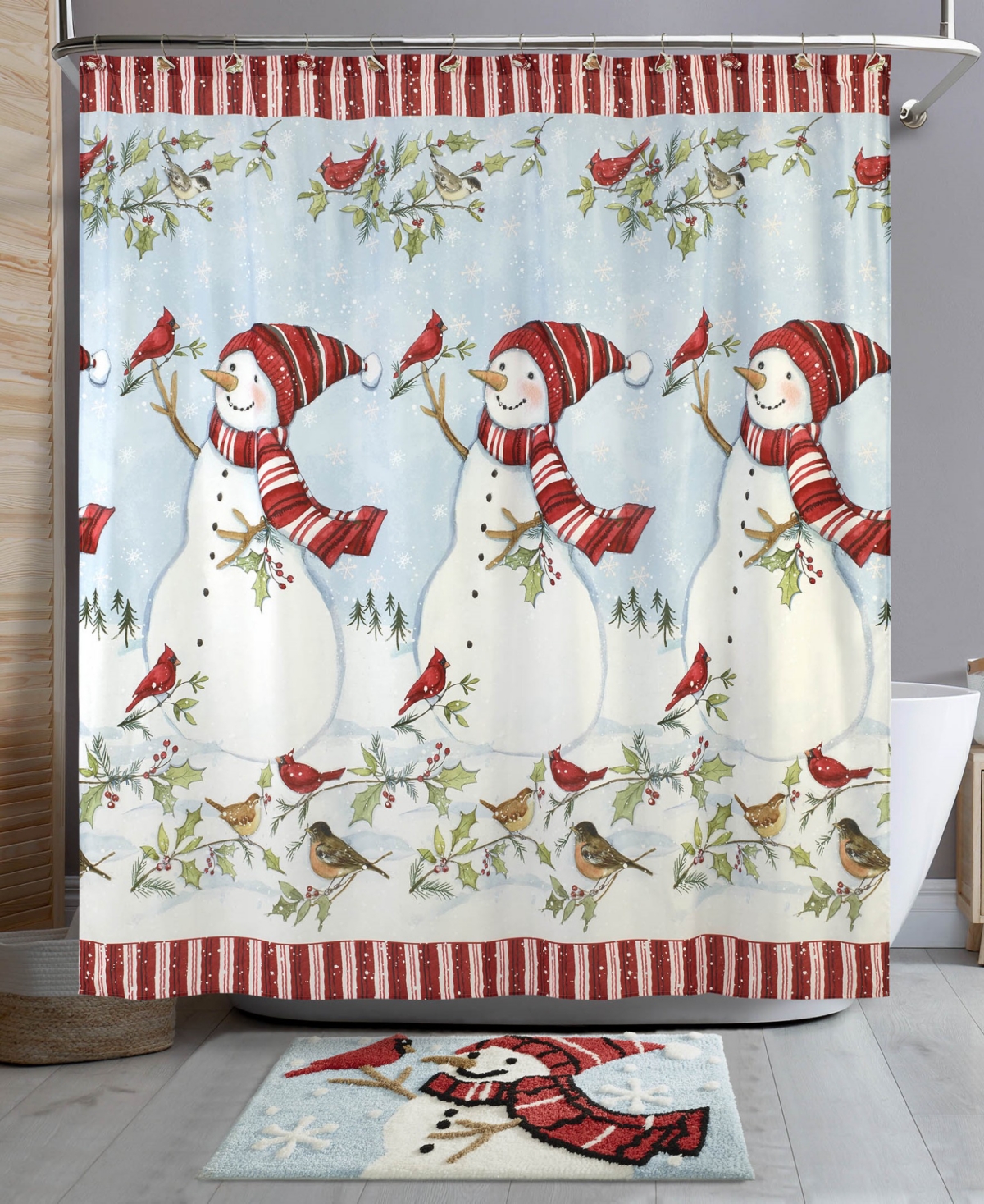 Avanti Holiday Cheer Polyester Bath Rug, 30" X 20" In Multi