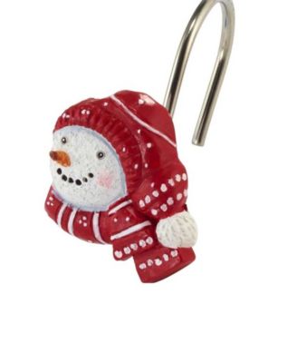 Holiday Cheer Resin Shower Hooks, Set of 12