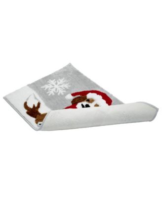 Puppy Santa Polyester Bath Rug, 20" x 32"