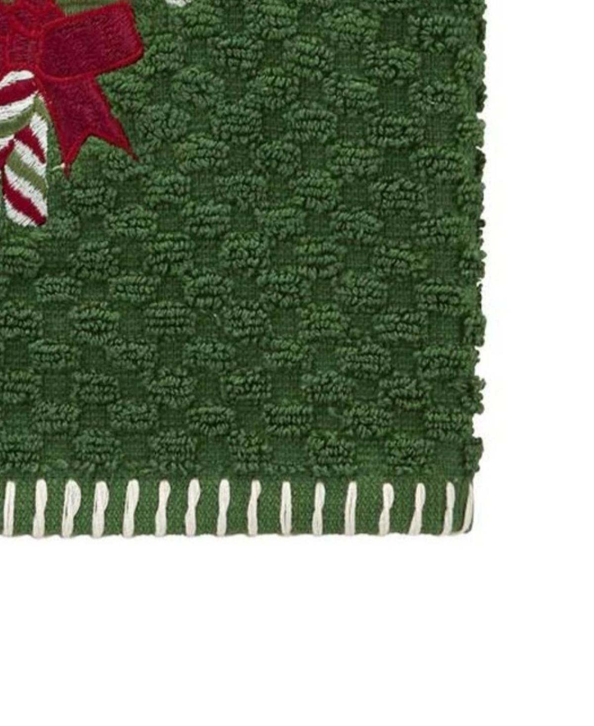 Avanti Candy Cane Cotton 2-pc. Hand Towel Set, 28" X 16" In Green