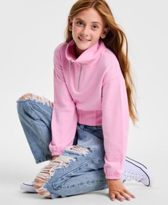 Big Girls Tapered Distressed Jeans