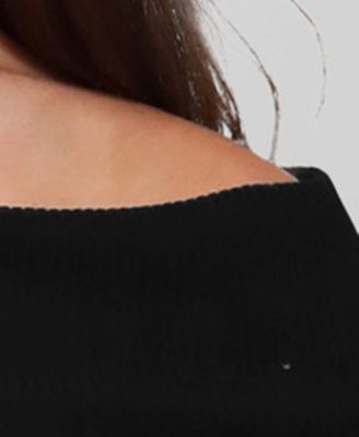 Juniors' Off The Shoulder Sweater Dress