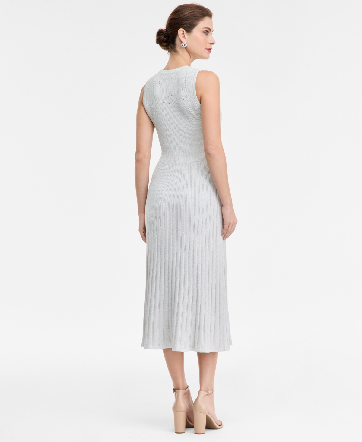 I.n.c. International Concepts Women's Sleeveless Metallic Sweater Dress, Macy's Exclusive