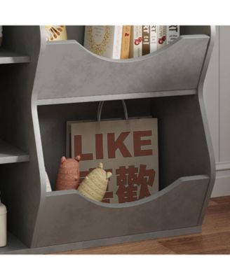 Toy Storage Shelf and Multi-Tier Bookshelf for Kids  Rooms