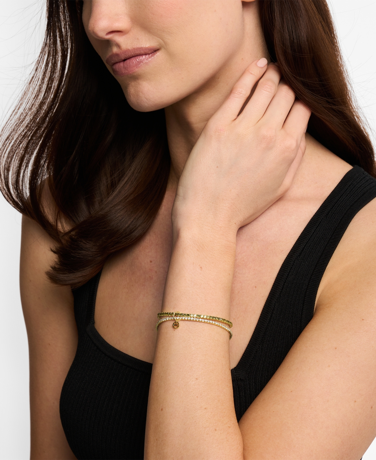 Michael Kors Colored Stone Stretch Tennis Bracelet