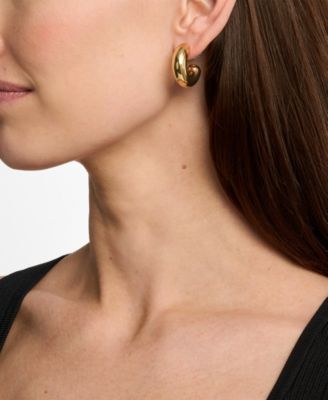 Gold-Tone Reversible Hoop Earrings