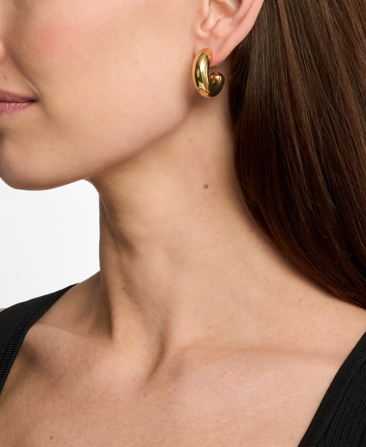 Michael Kors Gold-Tone Reversible Hoop Earrings