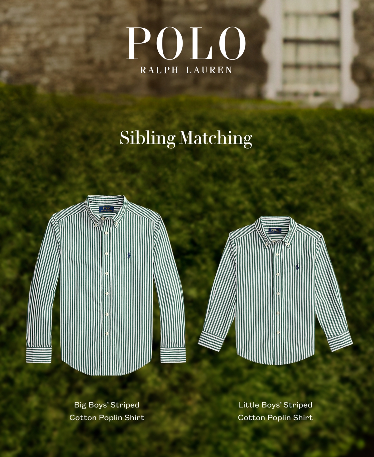 Polo Ralph Lauren Toddler and Little Boys Striped Cotton Poplin Shirt