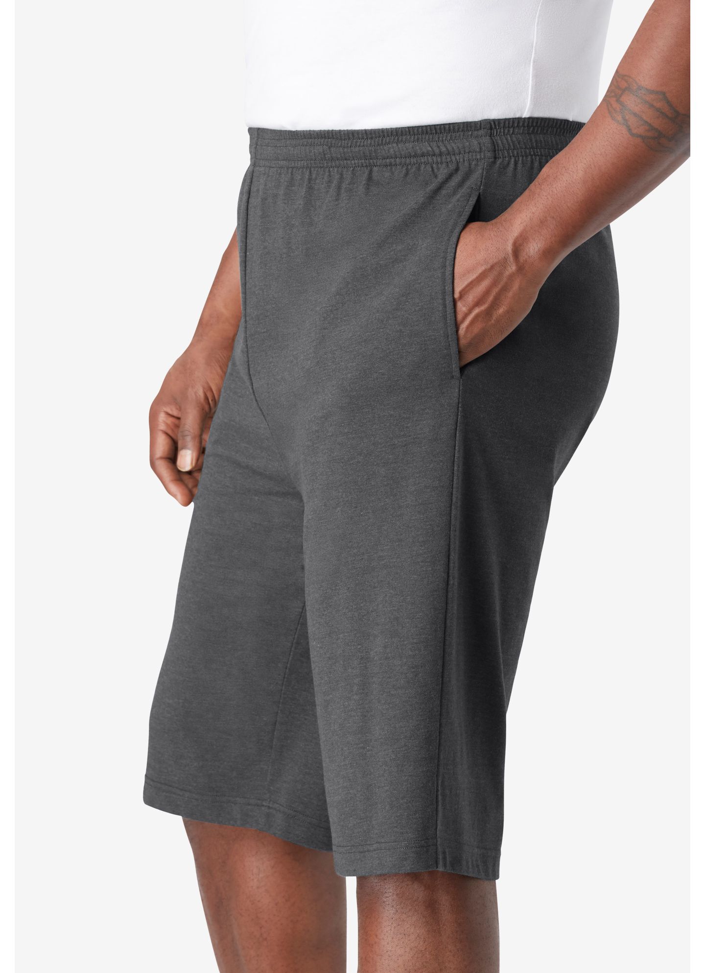 Мужские шорты KingSize Lightweight Longer Length Jersey Shorts, цвет: Assorted Basic — фото 3