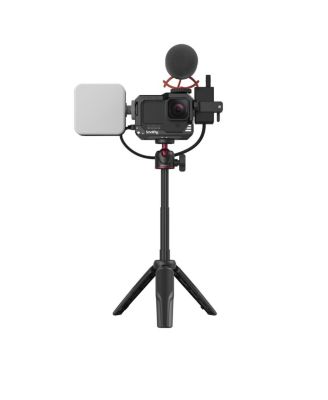 simorr Vigor VK-50 Vlog Tripod Kit with Vibe P96 Video LED Light, Wave S1 Lite Microphone