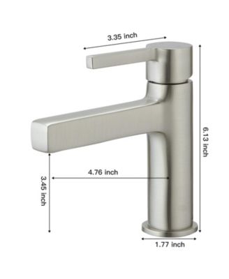 Single Handle Single Hole Modern Bathroom Faucet Bathroom Drip-Free Vanity Sink Faucet in Brushed Nickel