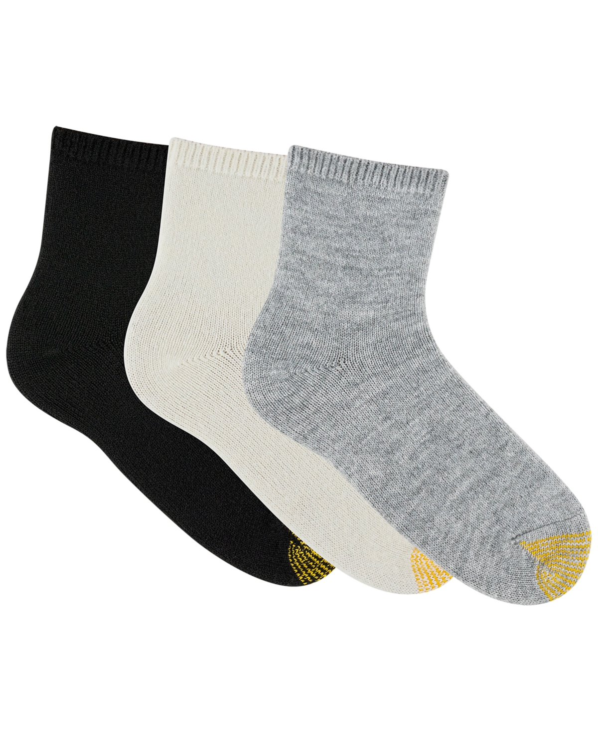 Gold Toe Women's 3-pack Fuzzy Midi Crew Socks In Multi