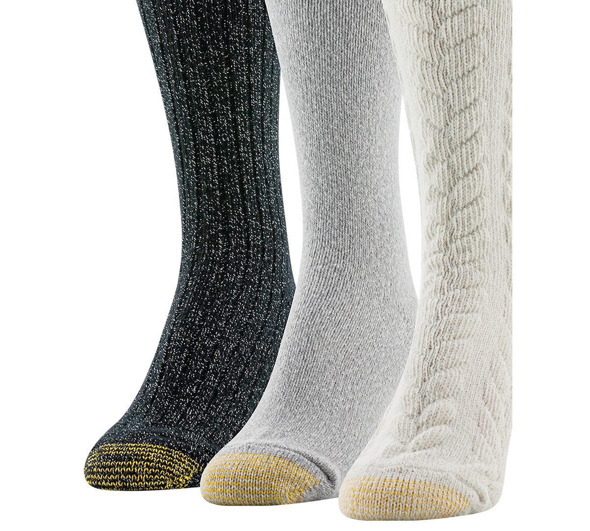 Gold Toe Women's 3-pack Chunky Cable Crew Socks In Multi